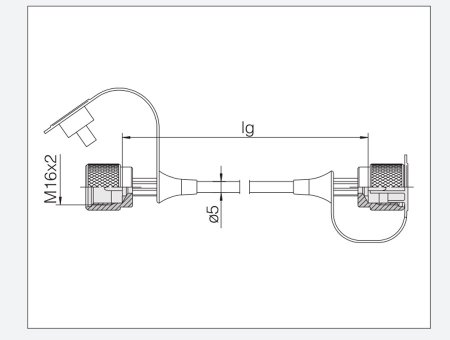 測量軟管DN 2,  帶測壓接頭