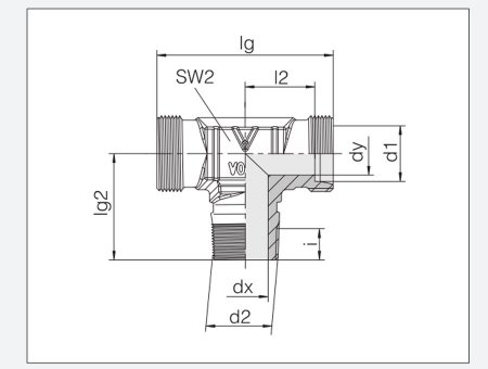 T型旋入式管接頭