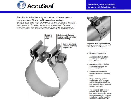 torca AccuSeal排氣管卡箍